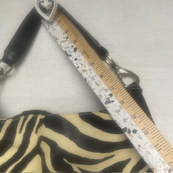 Dooney & Bourke Zebra Print Large Leather Tote Shoulder Bag Purse With Dust Bag - Picture 8 of 16